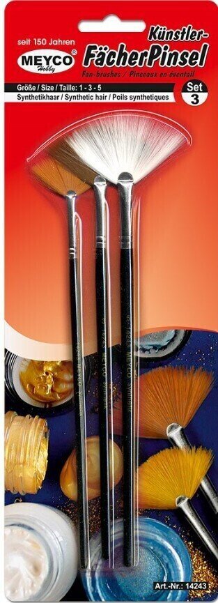 Teptukas Meyco Synthetic Fan Brushes Set No 1/3/5