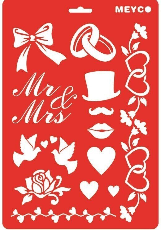 Template Meyco 66010 Templates 20x30 cm Love 20x30 cm
