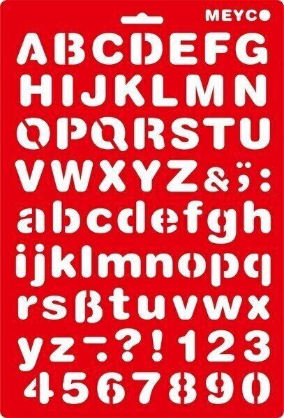 Šablóna Meyco 66050 Šablóny 20x31 cm Hrubé písmená 20x31 cm