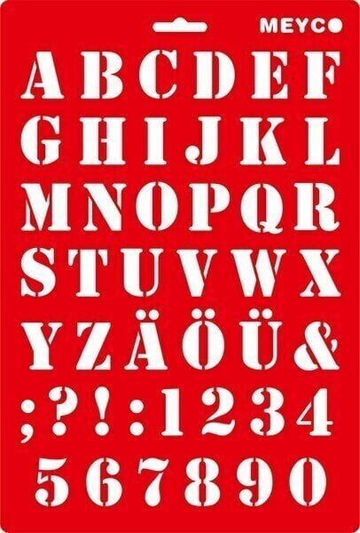 Template Meyco 66053 Templates 20x31 cm Letters Military 20x31 cm