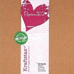 Popierius Docrafts Set Of Kraftstax Cardboard Papers 20x20cm 20 pcs