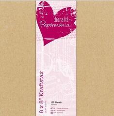 Popierius Docrafts Set Of Kraftstax Cardboard Papers 20x20cm 100 pcs