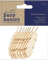 Materiale Docrafts Wooden Decorations Feathers 8 pcs