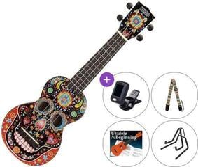 Сопрано укулеле Mahalo Art Series Soprano Ukulele SET Skull Black Сопрано укулеле