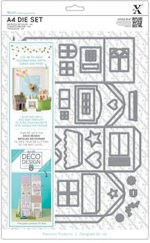 Šablona Docrafts xcut Šablone A4 DIY kuća 37 kom - 1