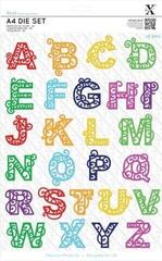 Template Docrafts xcut Templates A4 Filigree Alphabet 26 pcs