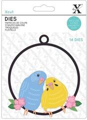 Template Docrafts xcut Templates Parakeets 14 pcs