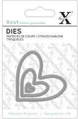 Template Docrafts xcut Templates Hearts 3 pcs