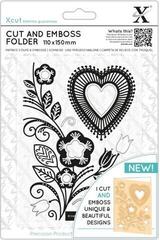Embossing Docrafts xcut Embossing Folder Folk Hearts