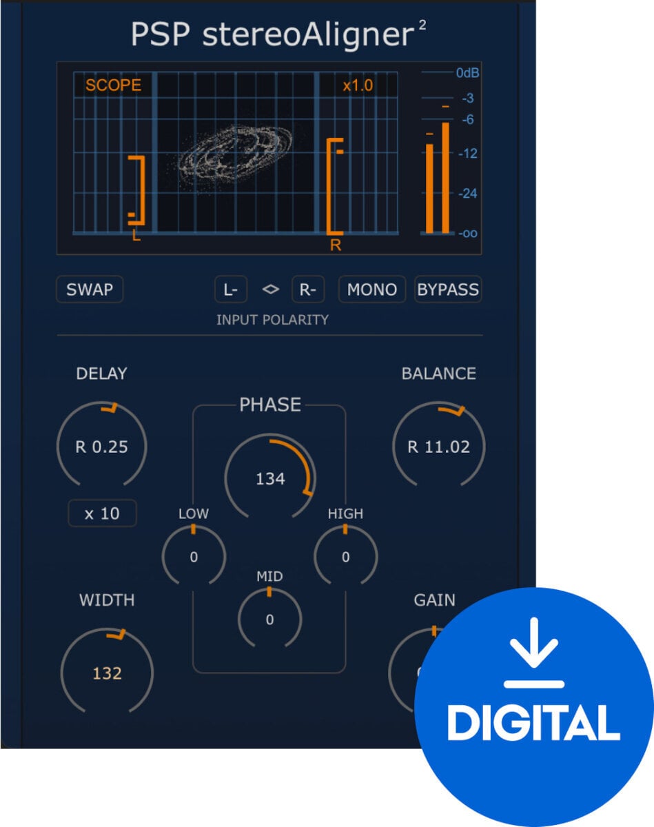 FX protsessori tarkvara pistikprogramm PSP Audioware PSP StereoAligner2 (Digitaalne toode)