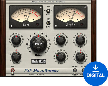 Software Plug-In FX-processor PSP Audioware PSP MicroWarmer (Digitalt produkt) - 1