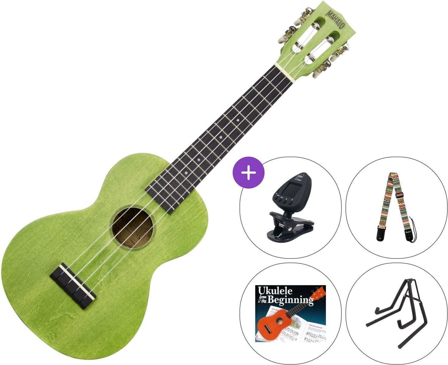 Koncert Ukulele Mahalo ML2SG SET Sea Foam Green Koncert Ukulele