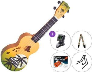 Soprano ukulele Mahalo Hawaii SET Hawaii Green Burst Soprano ukulele