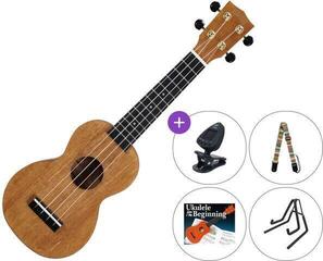 Soprano Ukulele Mahalo MS1TBR SET Transparent Brown Soprano Ukulele