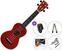 Soprano ukulele Mahalo MS1TRD SET Transparent Red Soprano ukulele