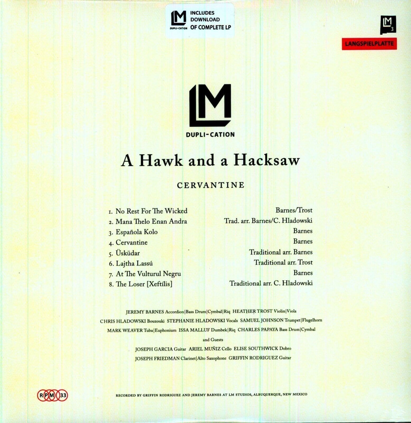 LP ploča A Hawk And A Hacksaw - Cervantine (LP)