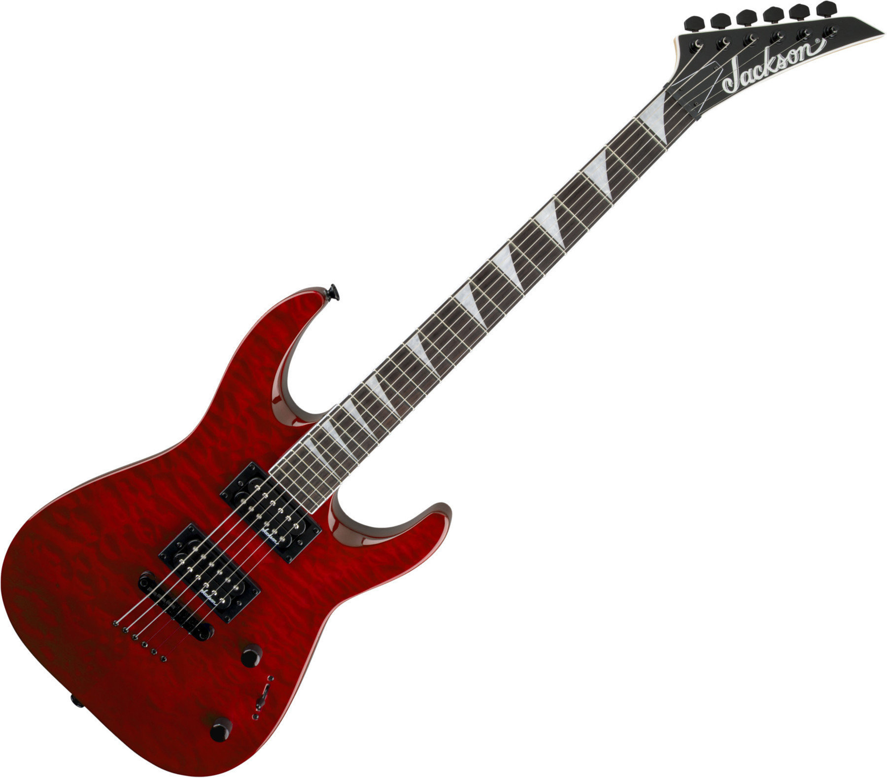 Elektrische gitaar Jackson JS32TQ Dinky Transparent Red