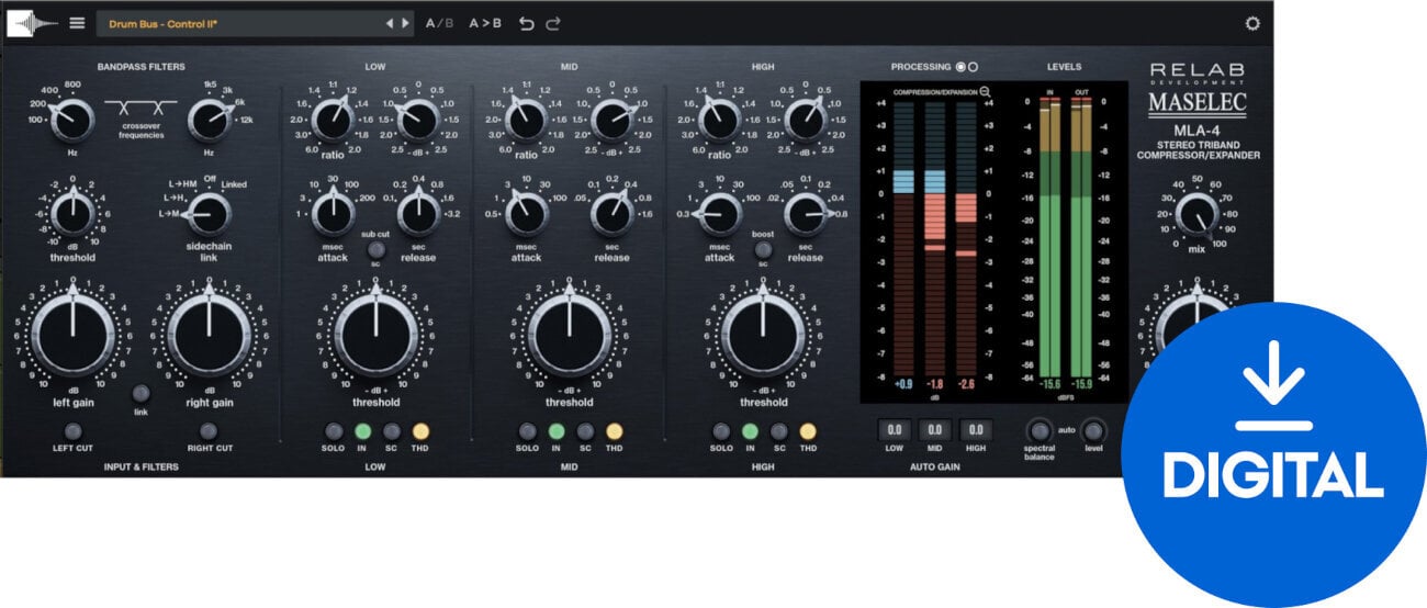 Software Plug-In FX Processor Relab Development Maselec MLA-4 (Digital product)