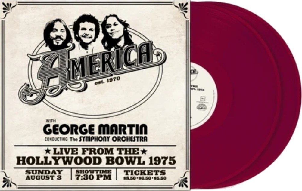 Disc de vinil America - Live From The Hollywood Bowl 1975 (Ruby Red Coloured) (2 LP)