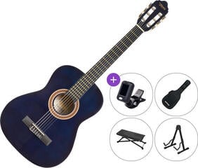 3/4 klassieke gitaar voor kinderen Valencia VC103 SET Blue Sunburst 3/4 klassieke gitaar voor kinderen
