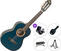 Gitara klasyczna 1/2 dla dzieci Valencia VC202 SET Transparent Blue Gitara klasyczna 1/2 dla dzieci