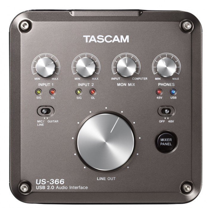 USB-audio-interface - geluidskaart Tascam US-366 USB Audio Interface