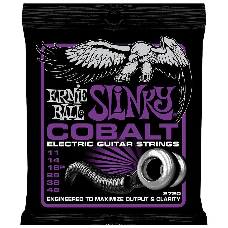 Cordes pour guitares électriques Ernie Ball 2720 Slinky Cobalt