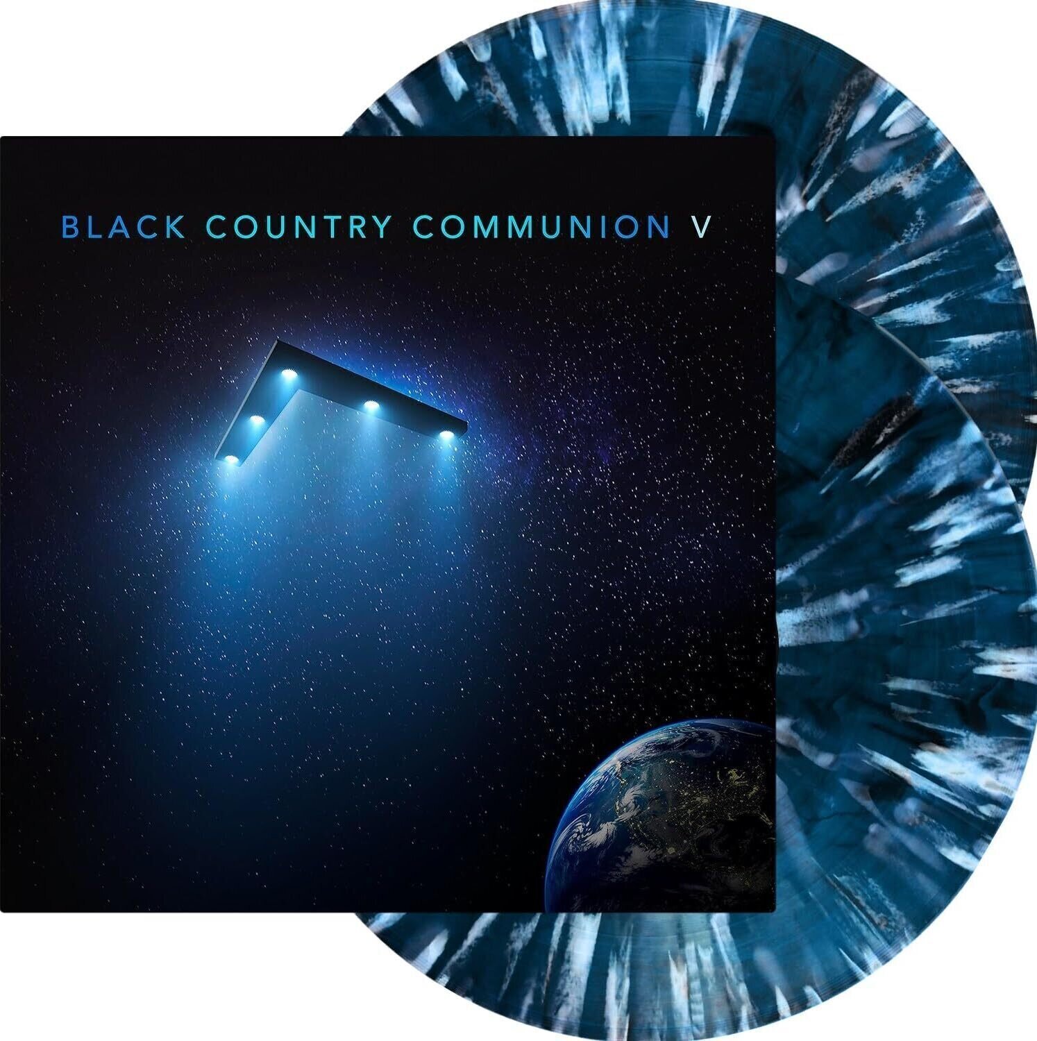 Disc de vinil Black Country Communion - V (Limited Edition) (Cosmic Blue Marble Splatter) (2 LP)
