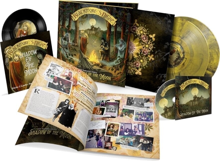 LP ploča Blackmore's Night - Shadow Of The Moon (Reissue) (Remastered) (Yellow/Black Marble Coloured) (2 LP + 7" Vinyl + DVD)