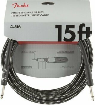 Инструментален кабел Fender Professional Series Cив 4,5 m Директен - Директен - 1