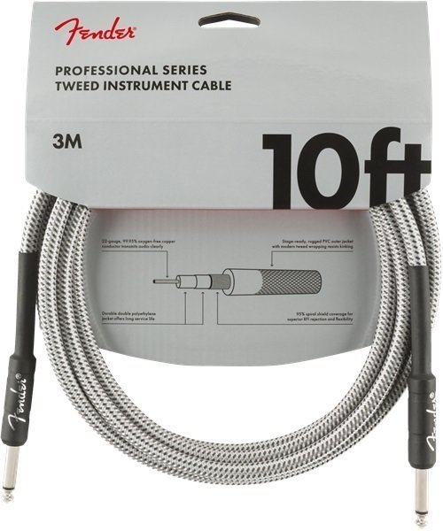 Instrument Cable Fender Professional Series White 3 m Straight - Straight