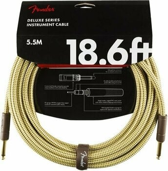 Instrument Cable Fender Deluxe Series Yellow 5,5 m Straight - Straight - 1