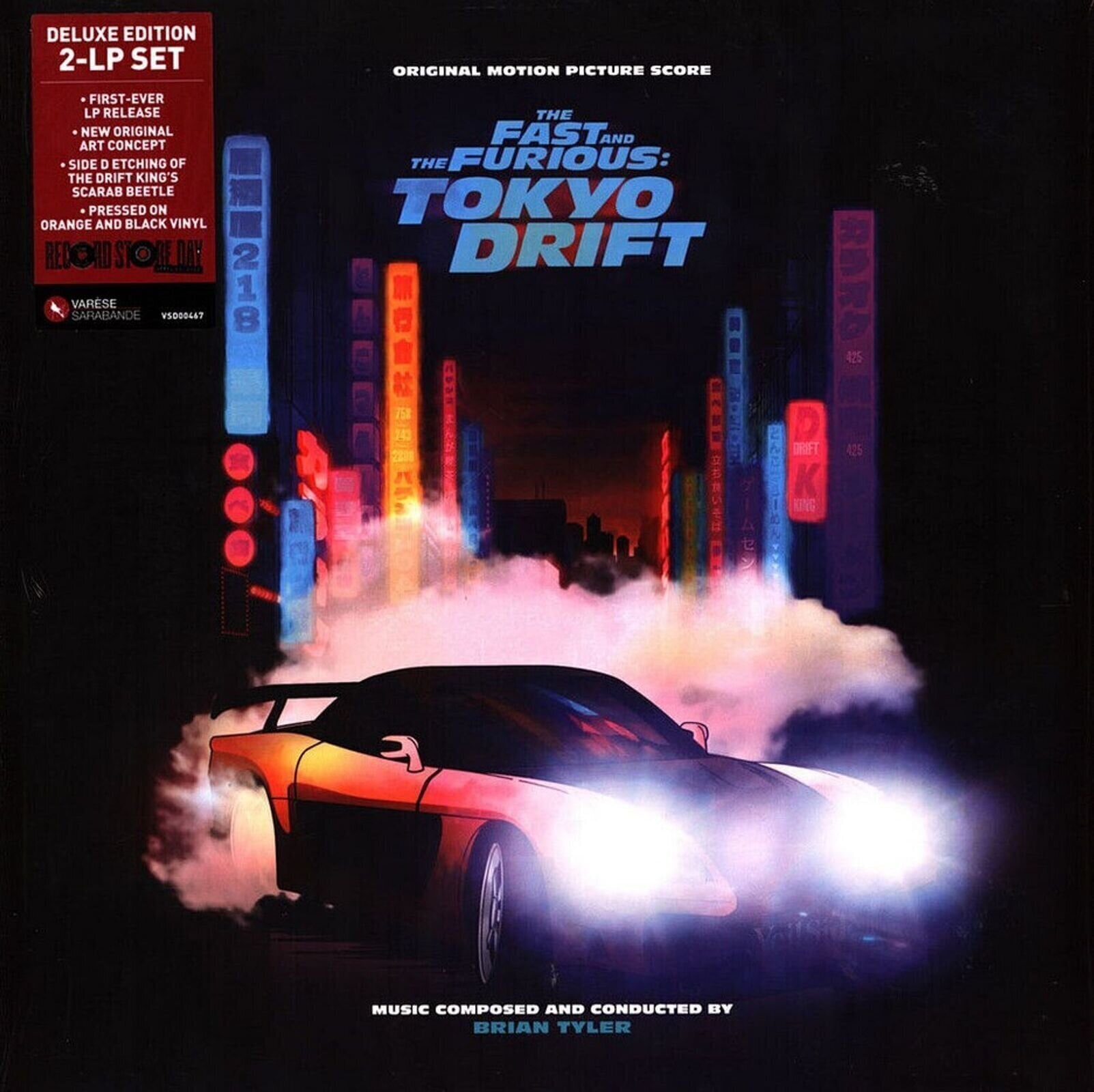 LP ploča Brian Tyler - The Fast And The Furious: Tokyo Drift (Original Motion Picture Score) (Deluxe Edition) (Orange & Black Coloured) (Limited Edition) (2 LP)