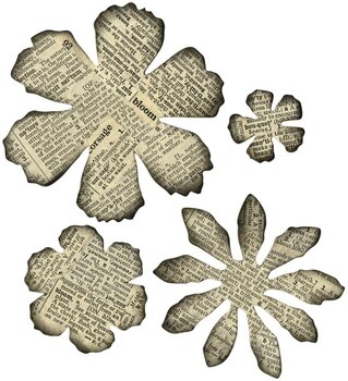 Šabloon Sizzix 656640 Lõikešabloon Rebitud lilled - 1