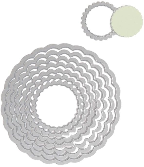 Šablona Sizzix 657552 Šablona za rezanje Valoviti krogi 8 Kosov