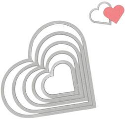 Template Sizzix 657561 Cutting Template Hearts 6 pcs