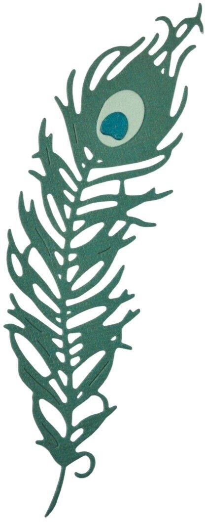 Template Sizzix 661708 Cutting Template Peacock Feather 3 pcs