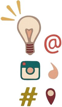 Szablon Sizzix 661721 Szablon do cięcia Ikony online/internetowe 7 szt. - 1