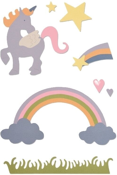 Sizzix 662096 Řezací šablona Magický jednorožec 16 ks