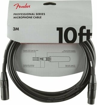 Microphone Cable Fender Professional Series Black 3 m - 1
