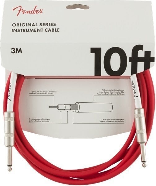 Instrument Cable Fender Original Series Red 3 m Straight - Straight