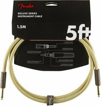 Instrument Cable Fender Deluxe Series Yellow 150 cm Straight - Straight - 1
