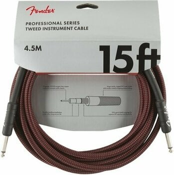 Cable de instrumento Fender Professional Series Rojo 4,5 m Recto - Recto Cable de instrumento - 1
