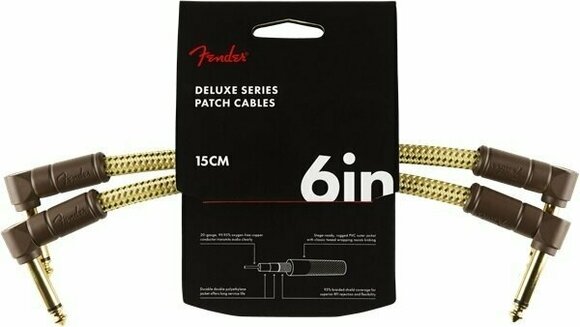Adapter/Patch Cable Fender Deluxe Series 099-0820-088 Yellow 15 cm Angled - Angled - 1
