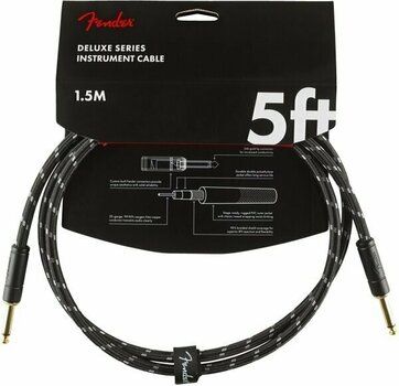Instrument Cable Fender Deluxe Series Black 150 cm Straight - Straight - 1