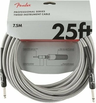 Instrument Cable Fender Professional Series White 7,5 m Straight - Straight - 1