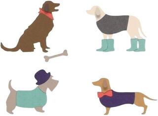 Template Sizzix 662592 Cutting Template Dressed Dogs 10 pcs