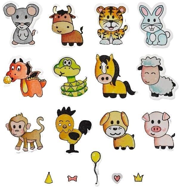 Šablona Sizzix 662615 Set predložaka za rezanje Životinje zodijaka 18 kom