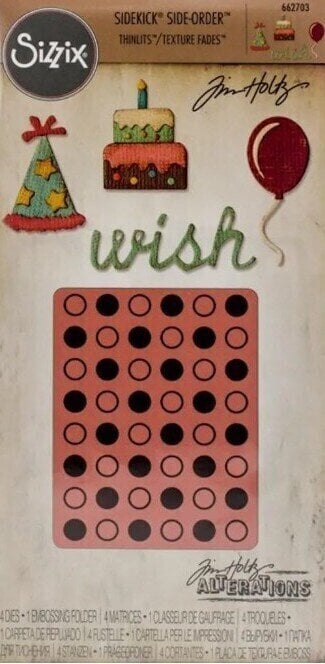 Embossing Sizzix 662703 Conjunto de relevo para bolsos Conjunto de aniversário