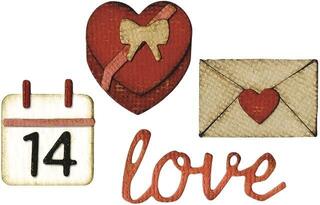 Embossing Sizzix Embossing Folder Hearts + Thinlits Dies Valentine's 4 pcs